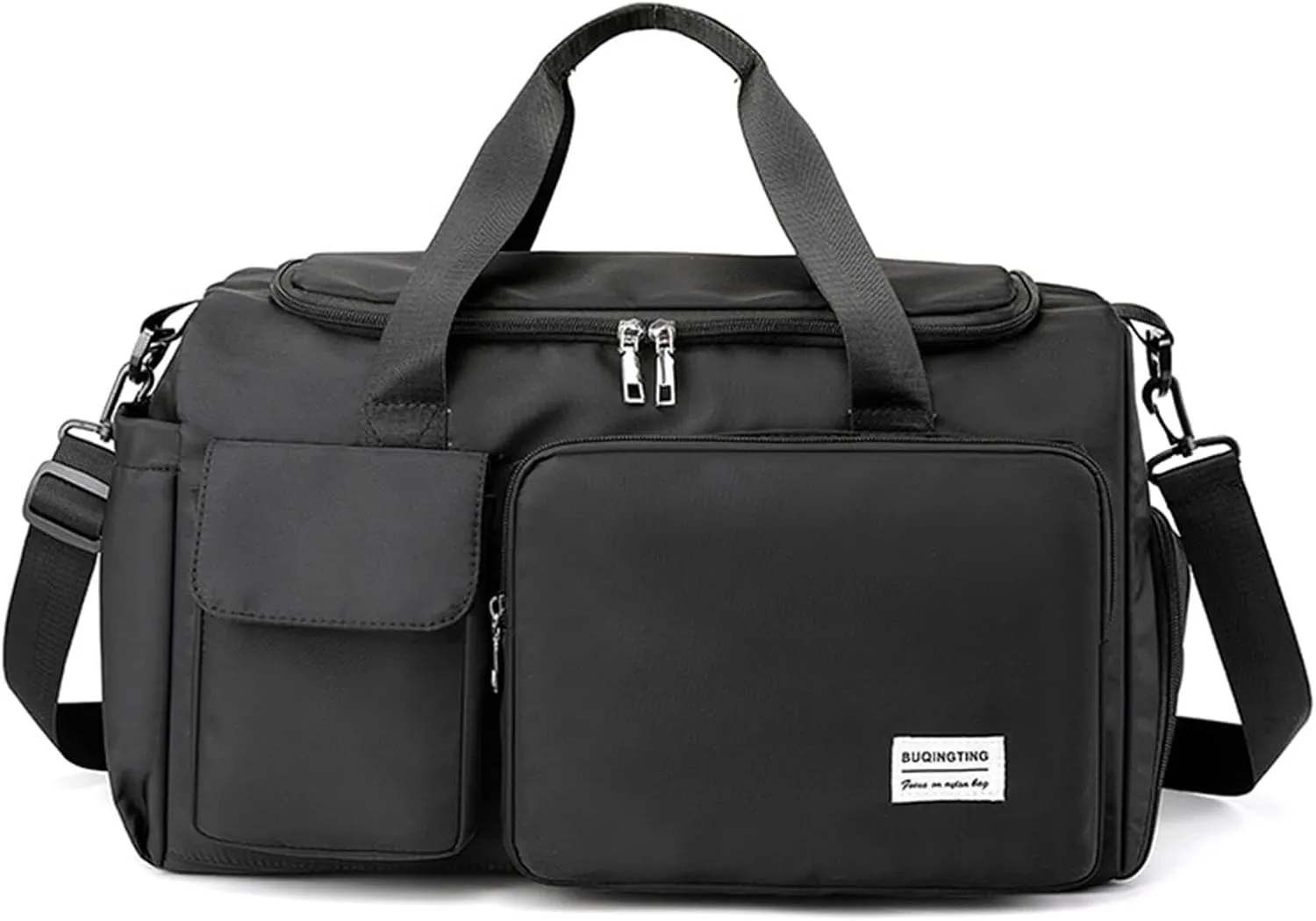 Shoulder Bag Women Men Foldable Weekender Overnight Carry-on Bags with Shoes Compartment Lightweight Sports Gym Tote