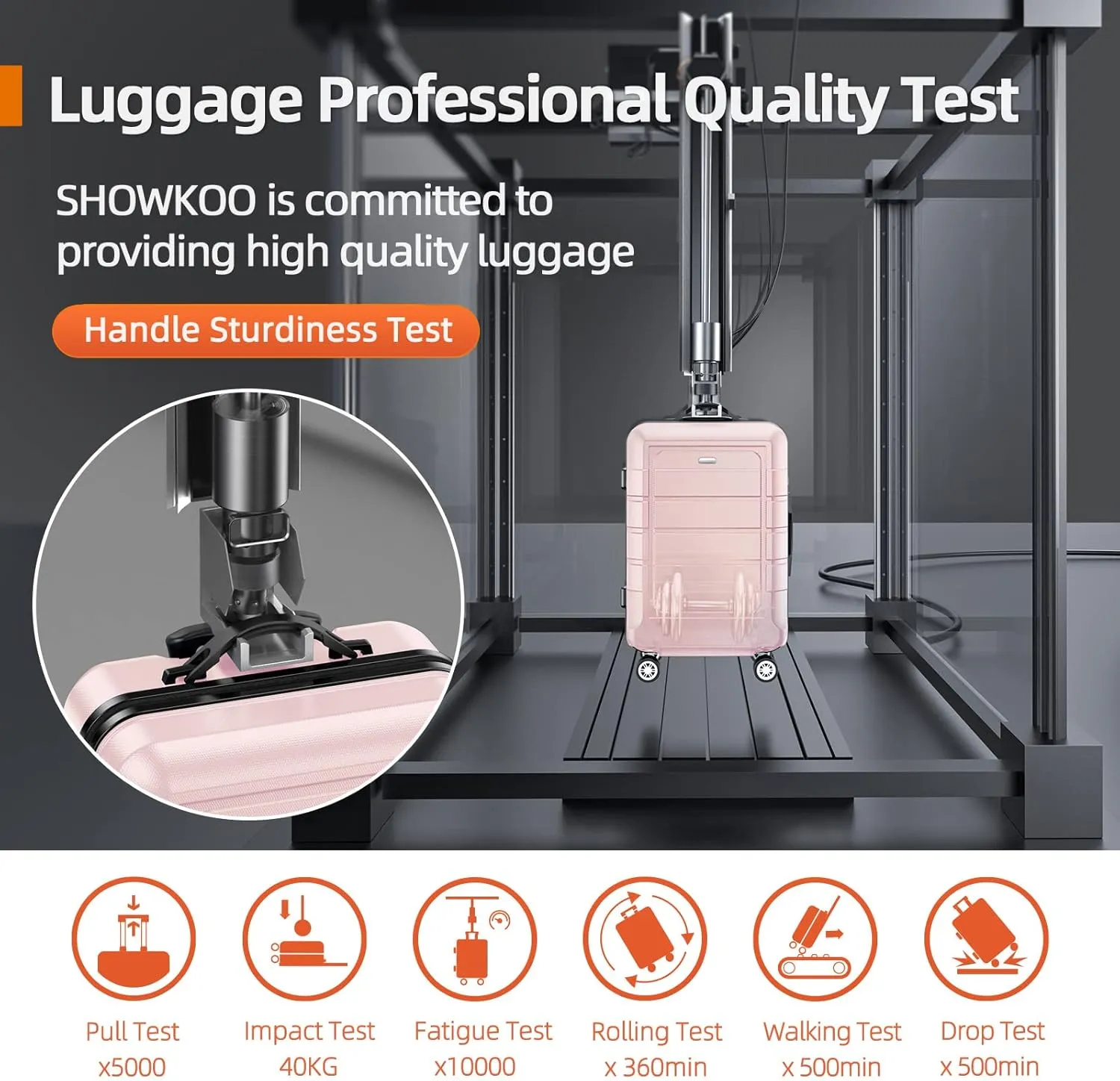 SHOWKOO Luggage Sets Expandable PC ABS Durable Suitcase Sets Double Wheels TSA Lock Pink 3pcs