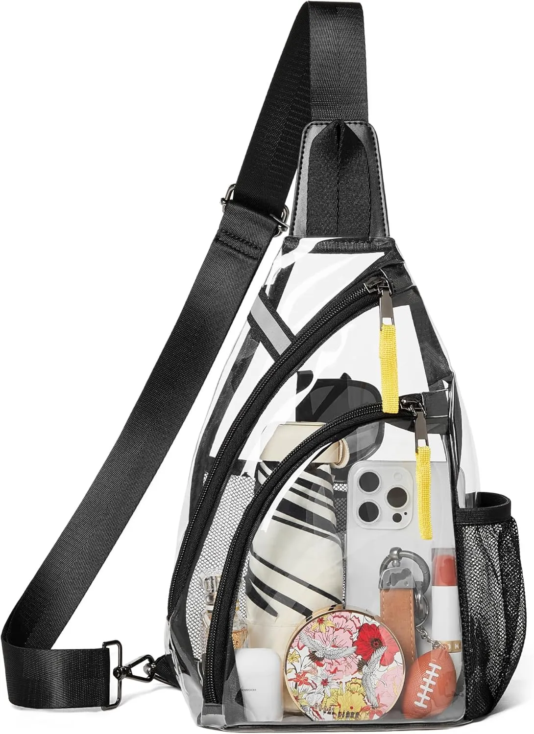 Shrrie Clear Bag for Stadium Events Transparent Crossbody Bag Clear Purse for Women&Men-Stadium Approved, Concerts&Sports