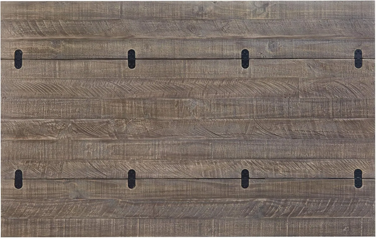 Signature Design by Ashley Havalance Farmhouse Sofa Table, Flip Top Design for Additional Dining Space and Fixed Lower Shelf, Gray & White with Weathered Finish