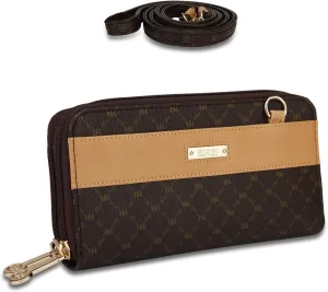 Signature Dual Zip Wallet Organizer by Rioni Designer Handbags & Luggage