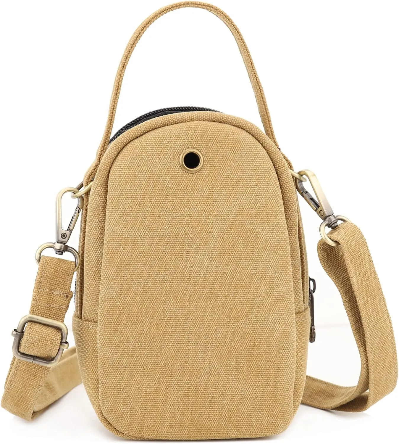 SILKAREA Canvas Small Crossbody Bag Cell Phone Purse for Women Embroidered Shoulder Bag Handbags Wallet Bag Pouch