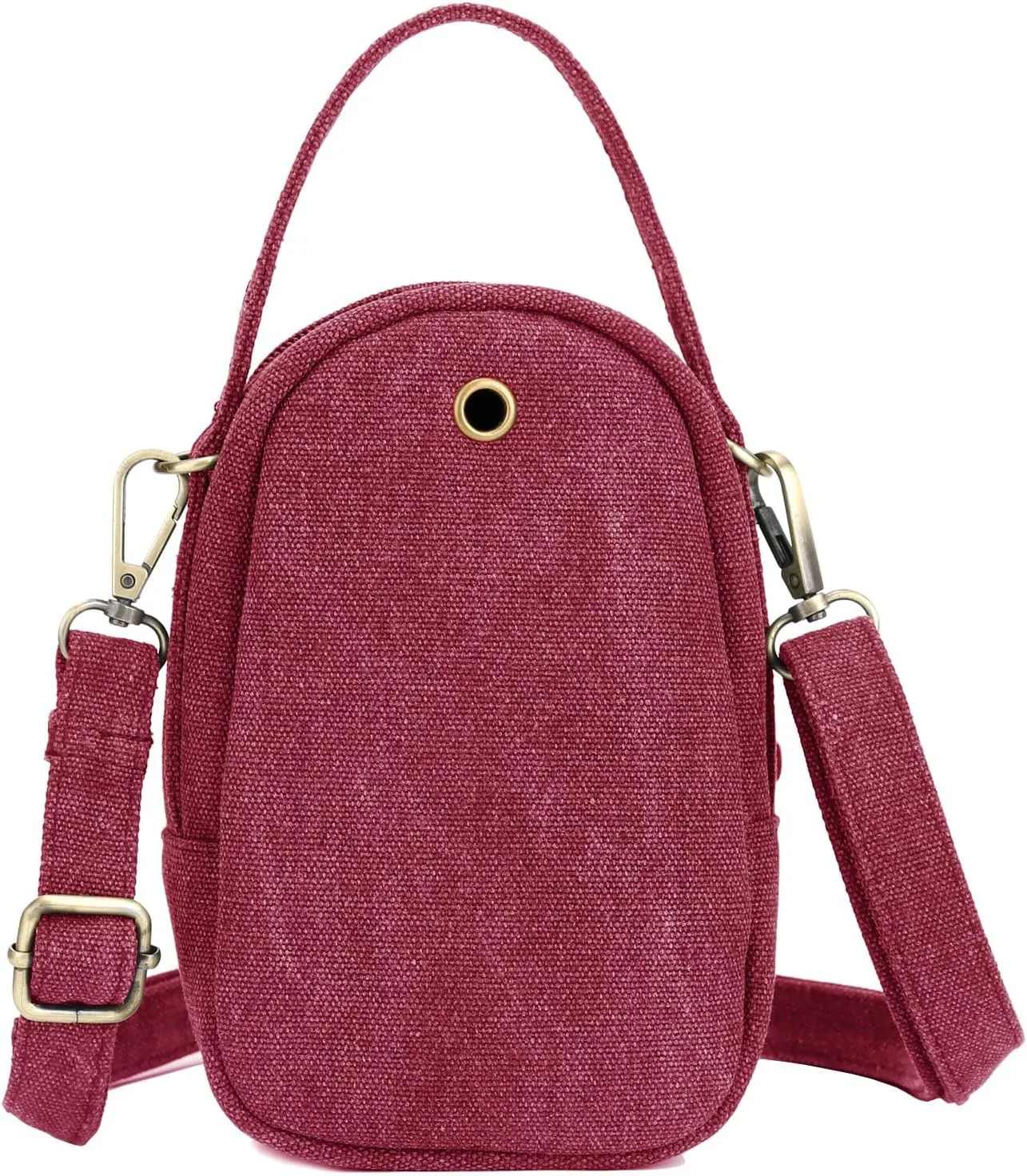 SILKAREA Canvas Small Crossbody Bag Cell Phone Purse for Women Embroidered Shoulder Bag Handbags Wallet Bag Pouch