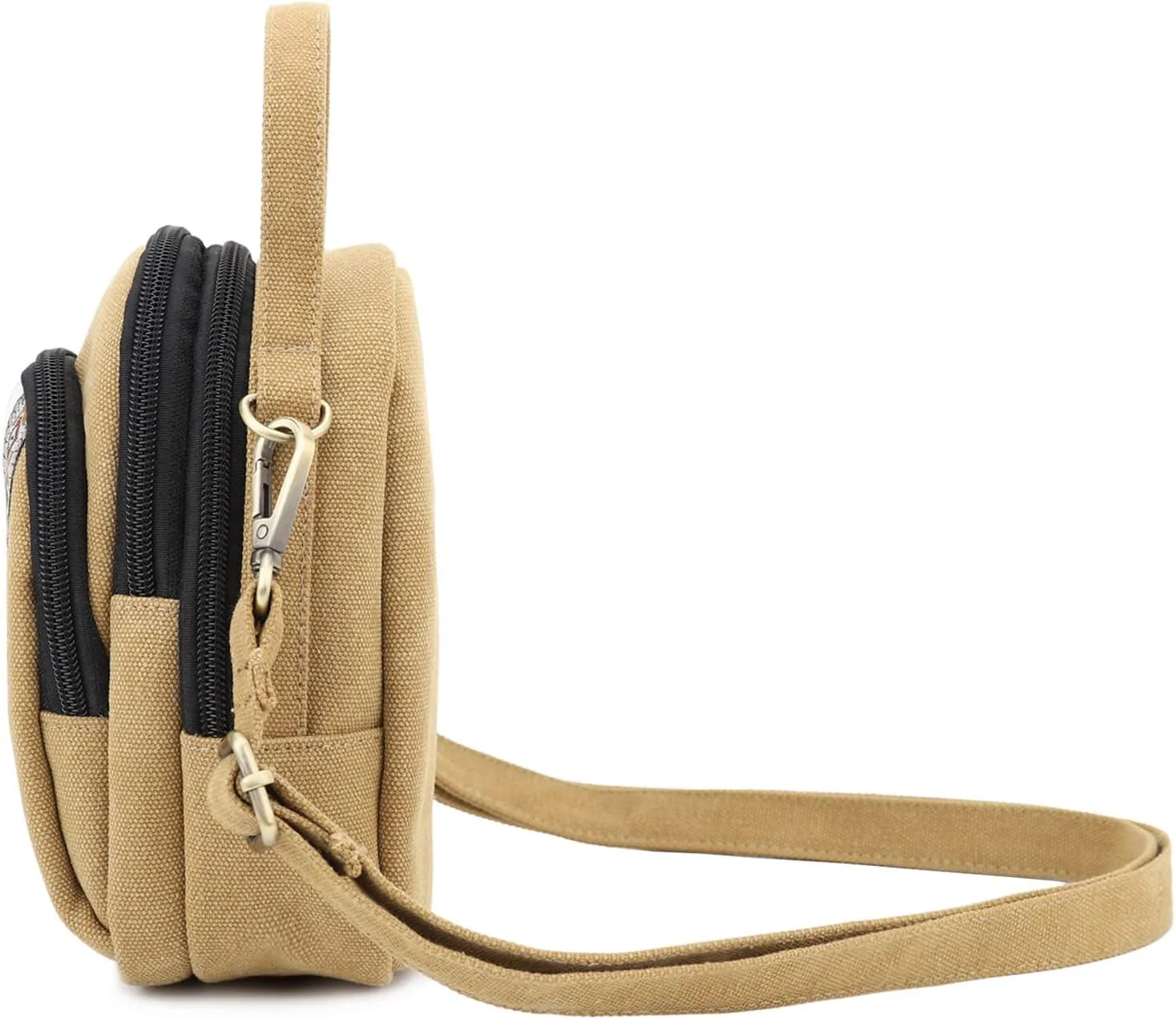 SILKAREA Canvas Small Crossbody Bag Cell Phone Purse for Women Embroidered Shoulder Bag Handbags Wallet Bag Pouch