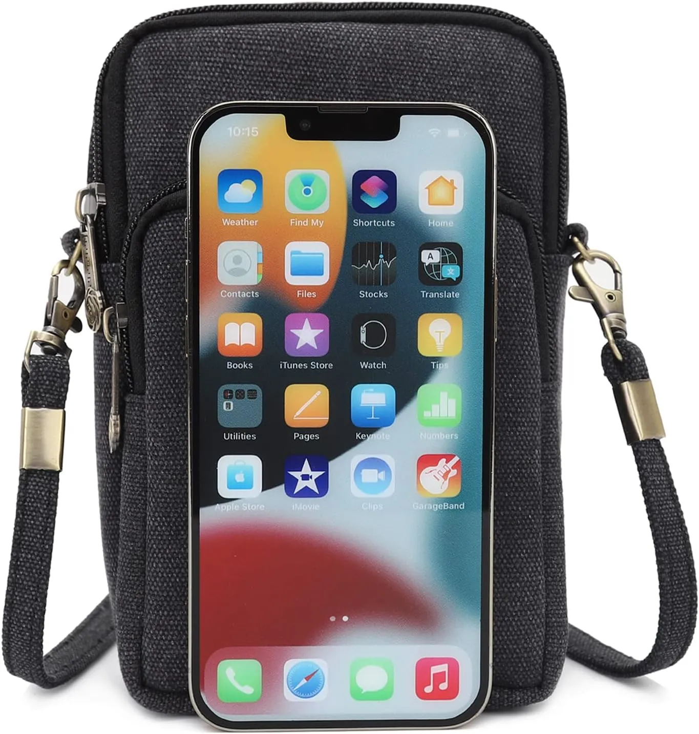 SILKAREA Women Canvas Cell Phone Purse Crossbody Bag Embroidered Small Shoulder Bags Handbags Credit Card Wallet Pouch