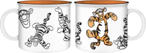Silver Buffalo Winnie The Pooh Multiple Tigger Poses Wax Resist 20oz Ceramic Camper Mug