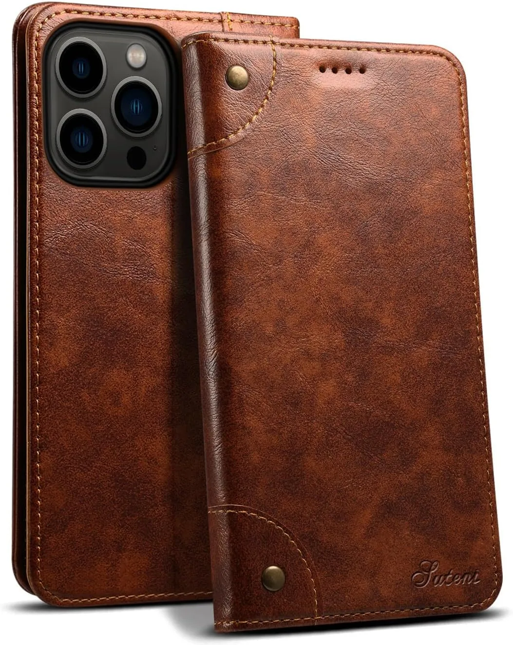 SINIANL Compatible with iPhone 16 Pro Max Wallet Case, for iPhone 16 Pro Max Case Wallet with Magnetic Kickstand Credit Card Holder Leather Folio Case Flip Cover for iPhone 16 Pro Max Khaki