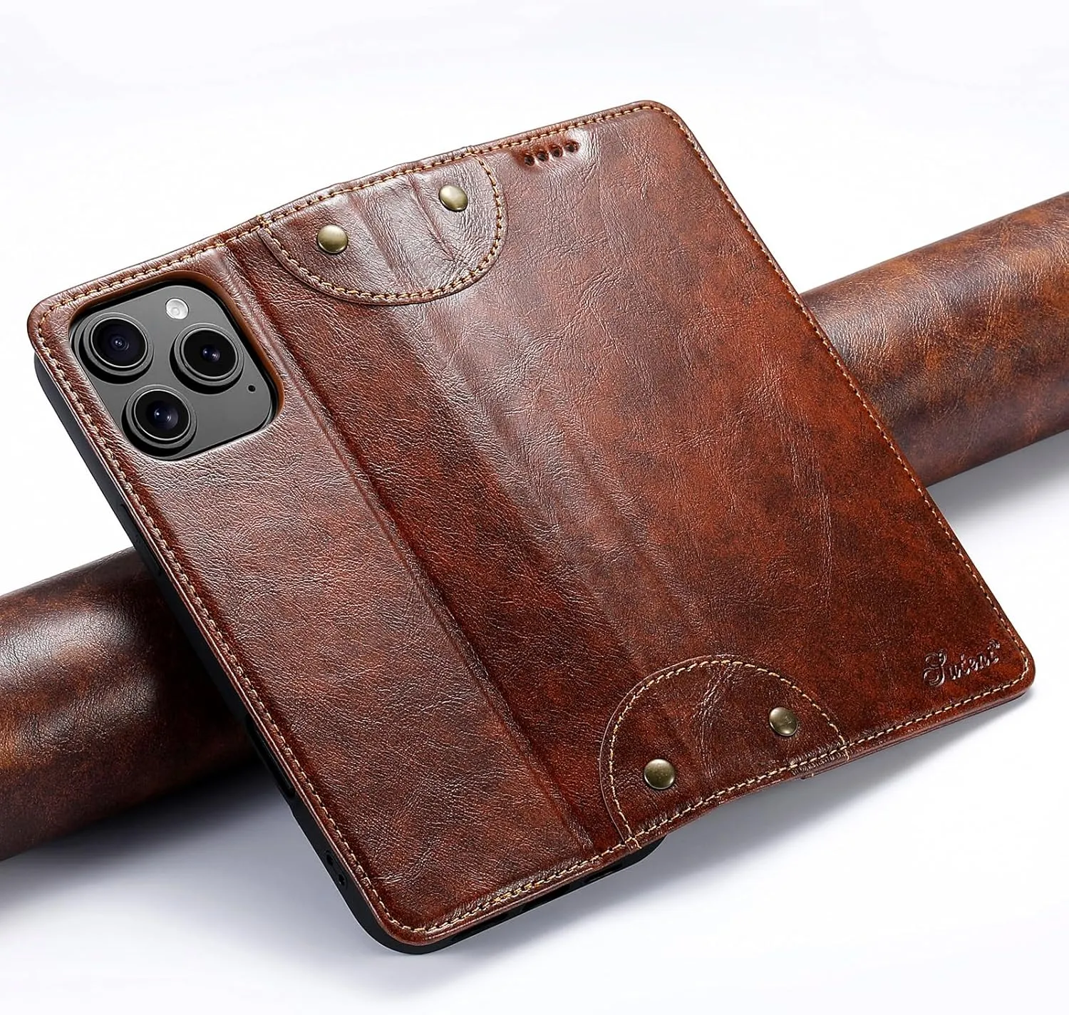 SINIANL Compatible with iPhone 16 Pro Max Wallet Case, for iPhone 16 Pro Max Case Wallet with Magnetic Kickstand Credit Card Holder Leather Folio Case Flip Cover for iPhone 16 Pro Max Khaki