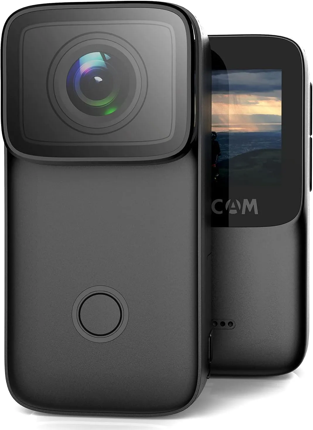 SJCAM Action Camera 4K POV Camera Pocket Waterproof Underwater with Stabilization Wide FOV Wearable Portable Vlogging Camera with Underwater Kits (C200),Gifts