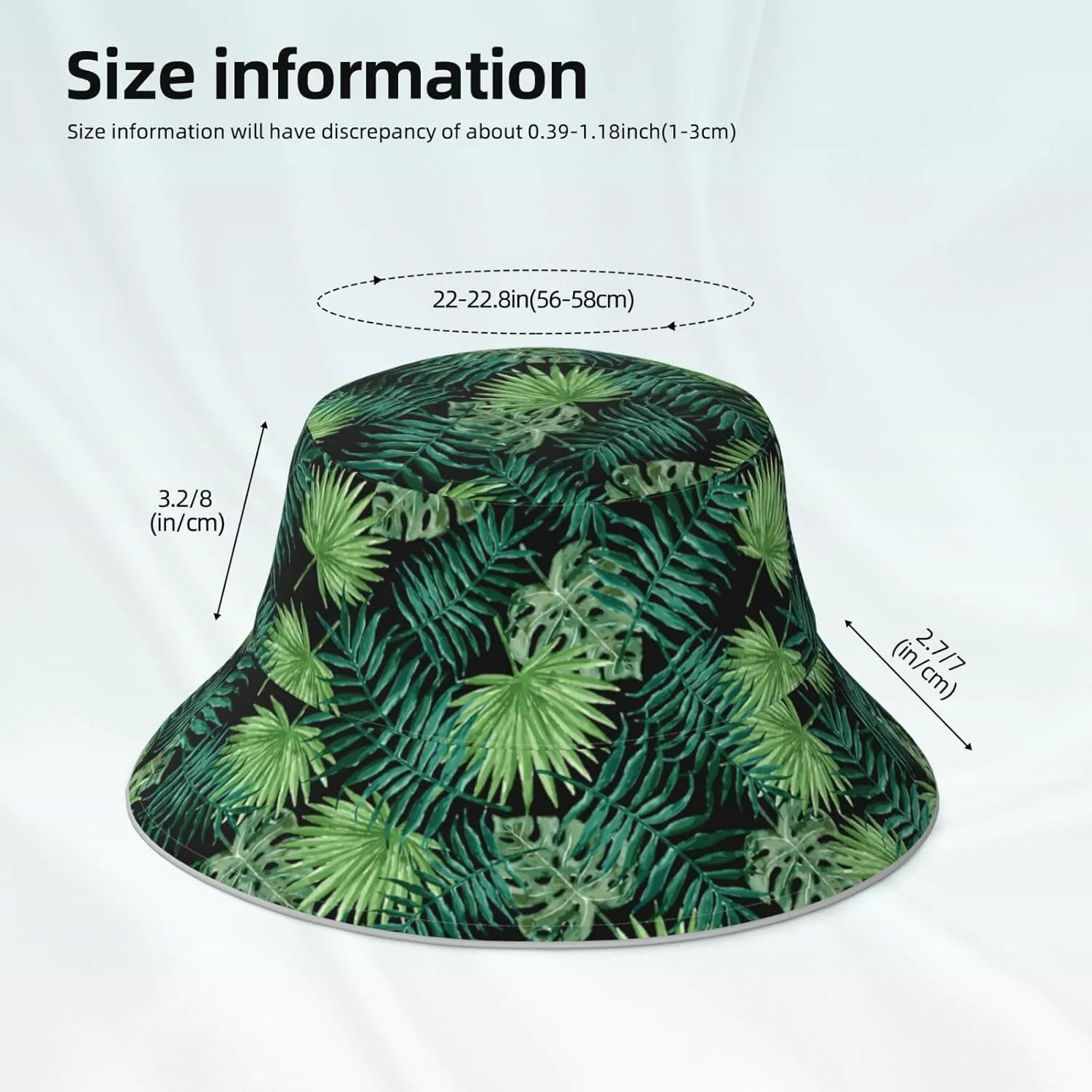 Sky Blue Tie Dye Bucket Hat for Women Men Teens Double-Side-Wear Reversible Summer Beach Sun Hat Packable Fisherman Cap