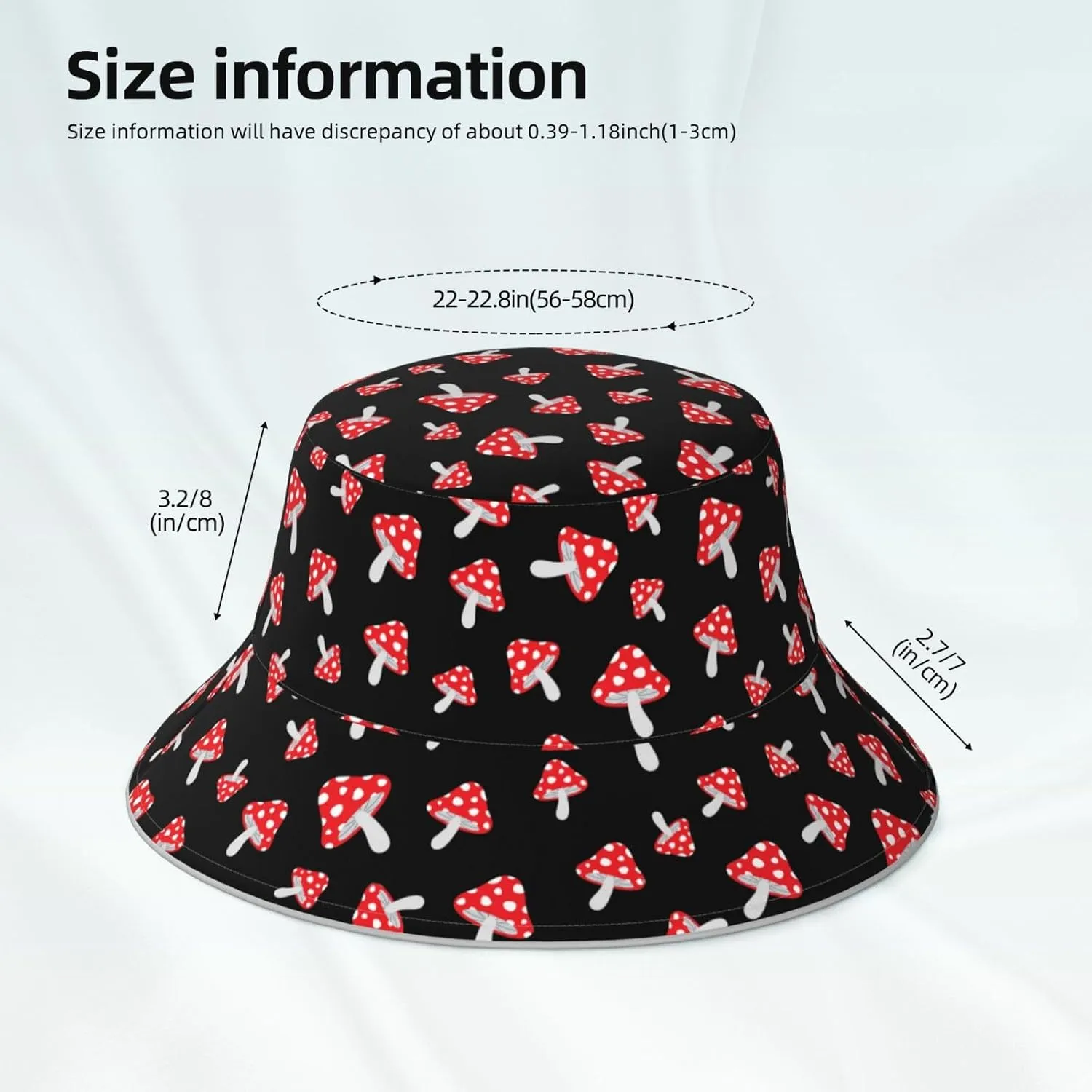 Sky Blue Tie Dye Bucket Hat for Women Men Teens Double-Side-Wear Reversible Summer Beach Sun Hat Packable Fisherman Cap
