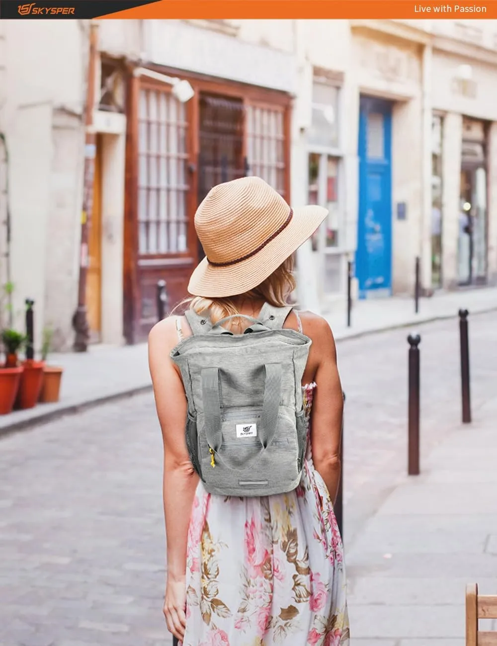 SKYSPER Foldable Hiking Backpack 20L Lightweight Travel Daypack for Dayhike Walking Small Packable Daybag for Women Men