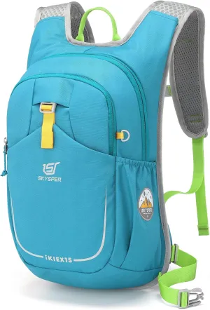 SKYSPER Kid Backpack for Boys Girls Kids Travel Backpack Day Pack for Outdoor Day Trips Kids 16" tall(Cyan)