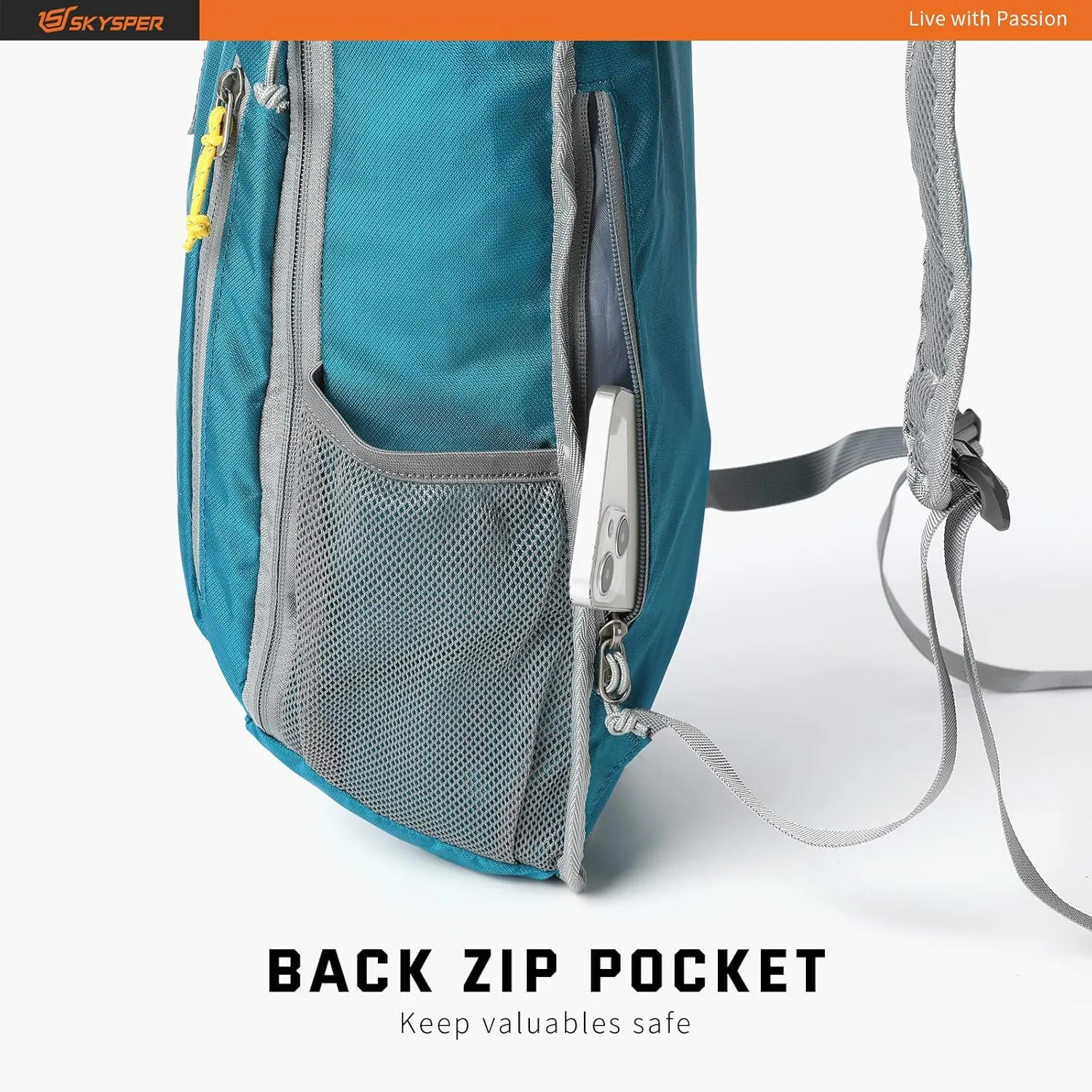 SKYSPER Small Daypack 10L Hiking Backpack Packable Lightweight Travel Day Pack for Women Men