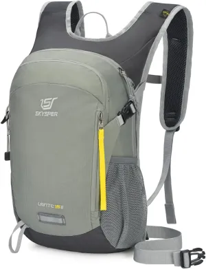 SKYSPER Small Hiking Backpack 15L Lightweight Travel Daypack for Camping Travelling Breathable Walking Daybag for Women Men