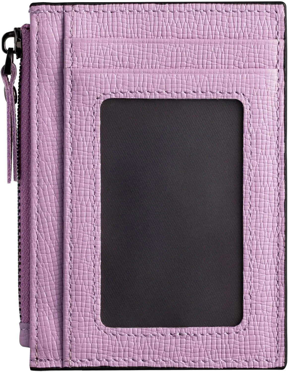 Slim Wallet for Women Small Leather RFID Blocking Credit Card Holder Minimalist Front Pocket Wallet with Coin Purses & Pouches,PinkPurple
