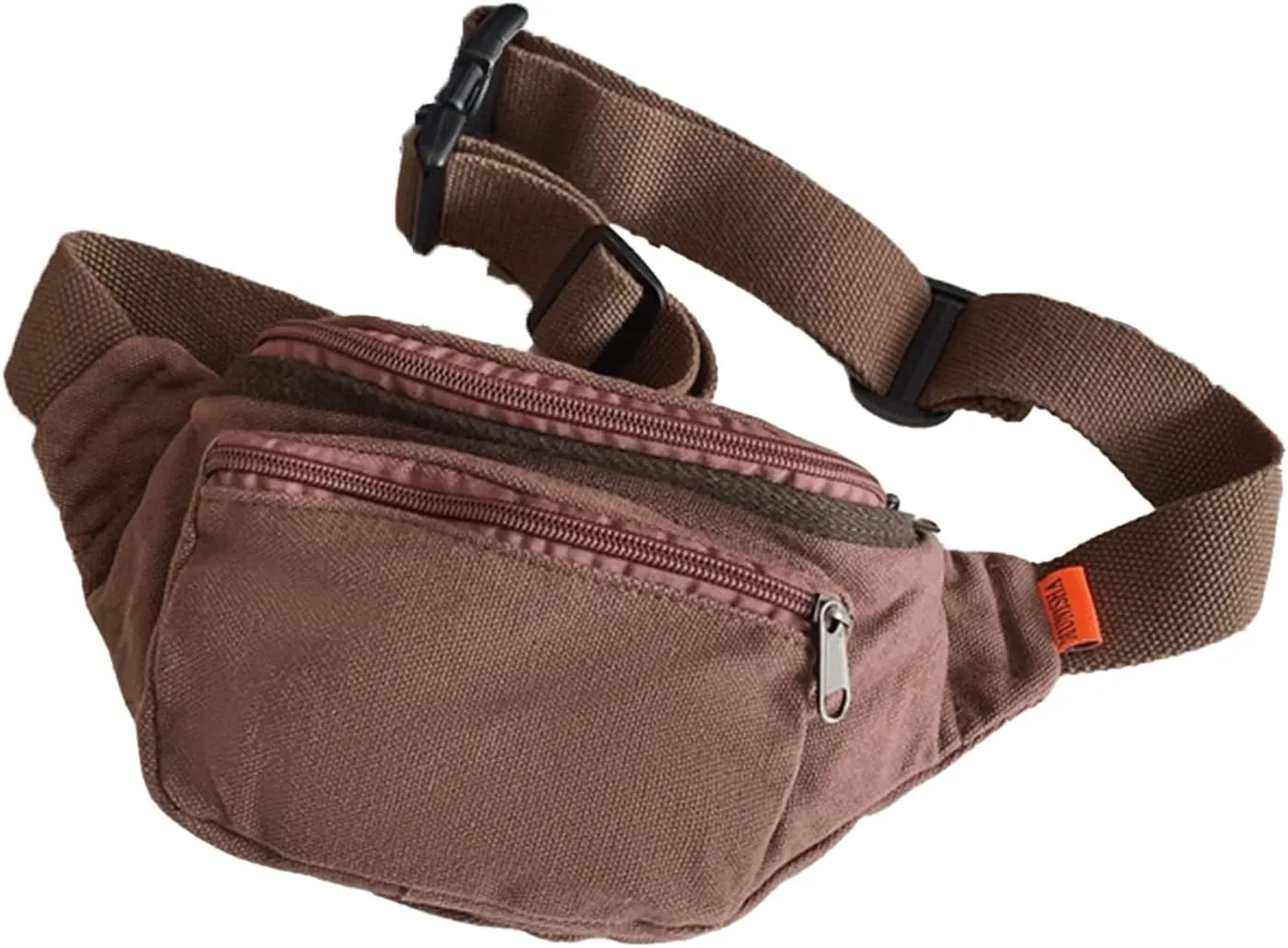Sling Bag for Women Men Canvas Crossbody Bag Fanny Pack Belt Purses Backpack Traveling (Brown)