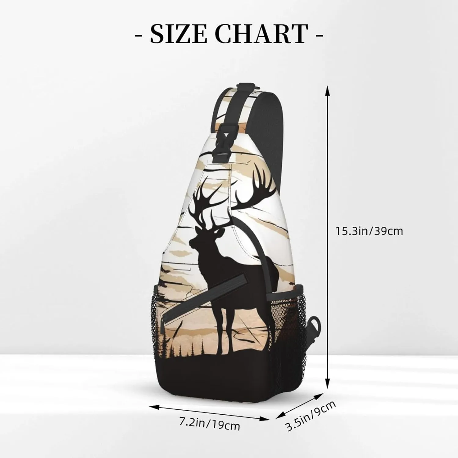 Sling Bag for Women Men Shoulder Bag winter landscape Chest Bag Travel Fanny Pack Lightweight Casual Daypack