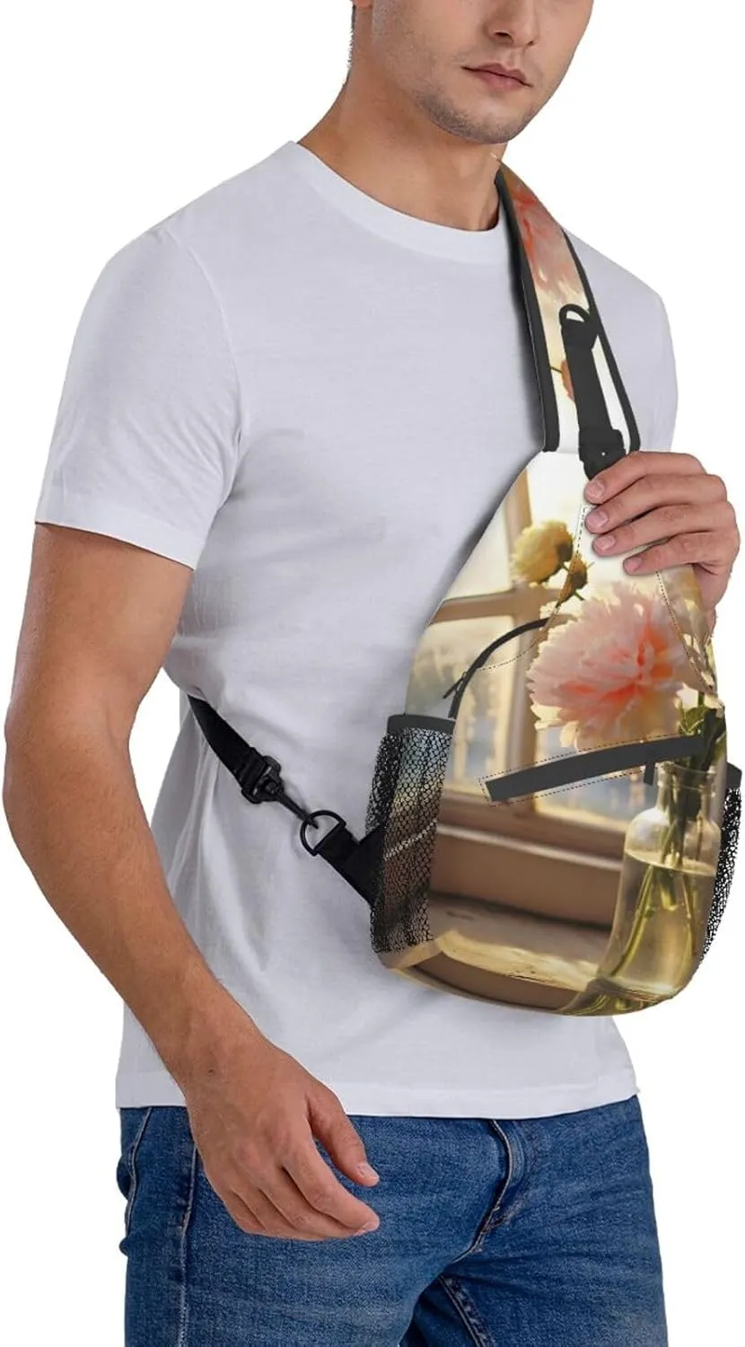 Sling Bag for Women Men Shoulder Bag winter landscape Chest Bag Travel Fanny Pack Lightweight Casual Daypack