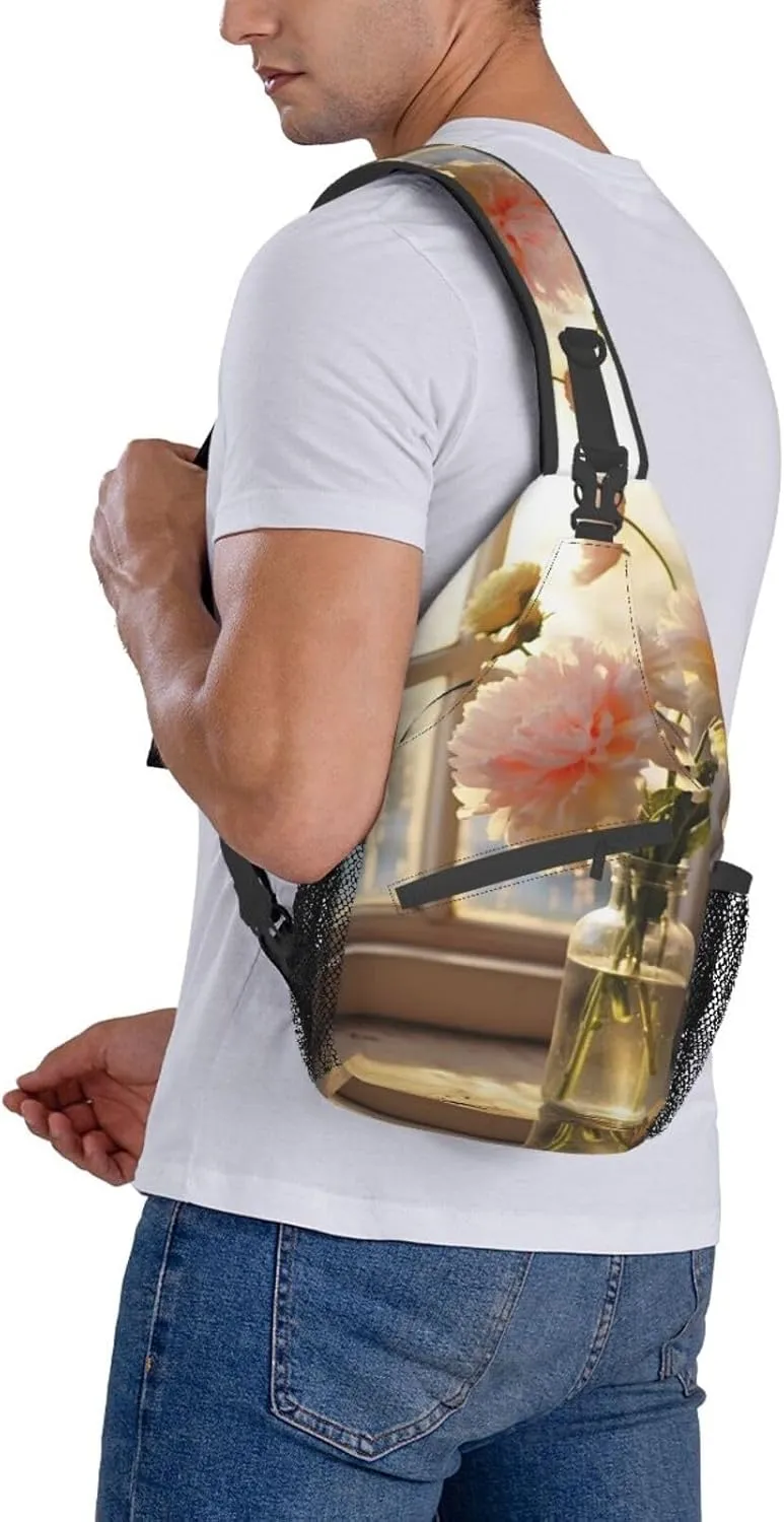 Sling Bag for Women Men Shoulder Bag winter landscape Chest Bag Travel Fanny Pack Lightweight Casual Daypack