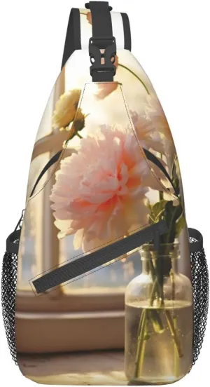 Sling Bag for Women Men Shoulder Bag winter landscape Chest Bag Travel Fanny Pack Lightweight Casual Daypack