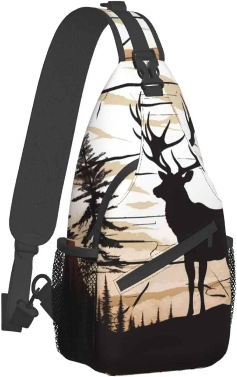 Sling Bag for Women Men Shoulder Bag winter landscape Chest Bag Travel Fanny Pack Lightweight Casual Daypack