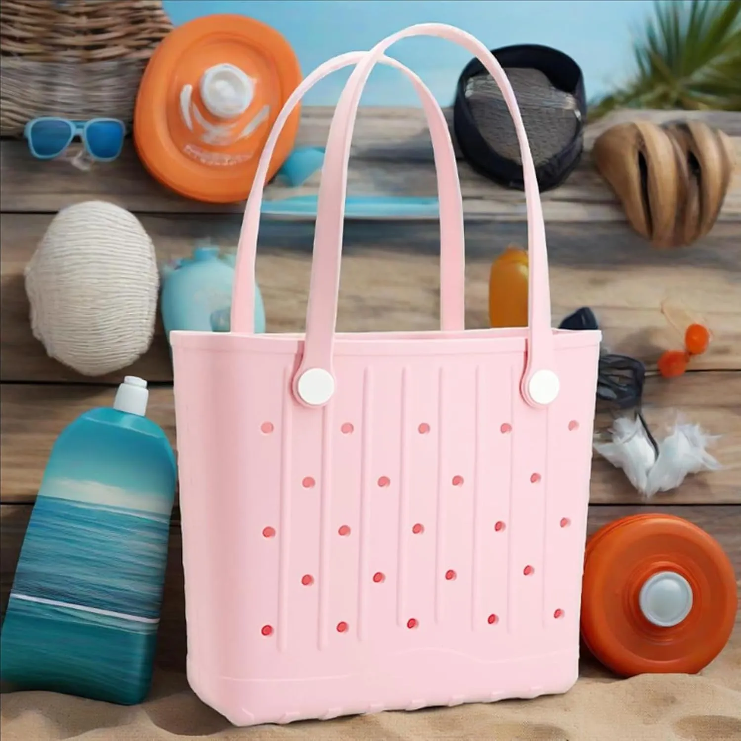 Small EVA Beach Bag Creative Rubber Beach Totes Waterproof Travel Bags Anti-tilting Handbag for Sports Pool BeachYoga