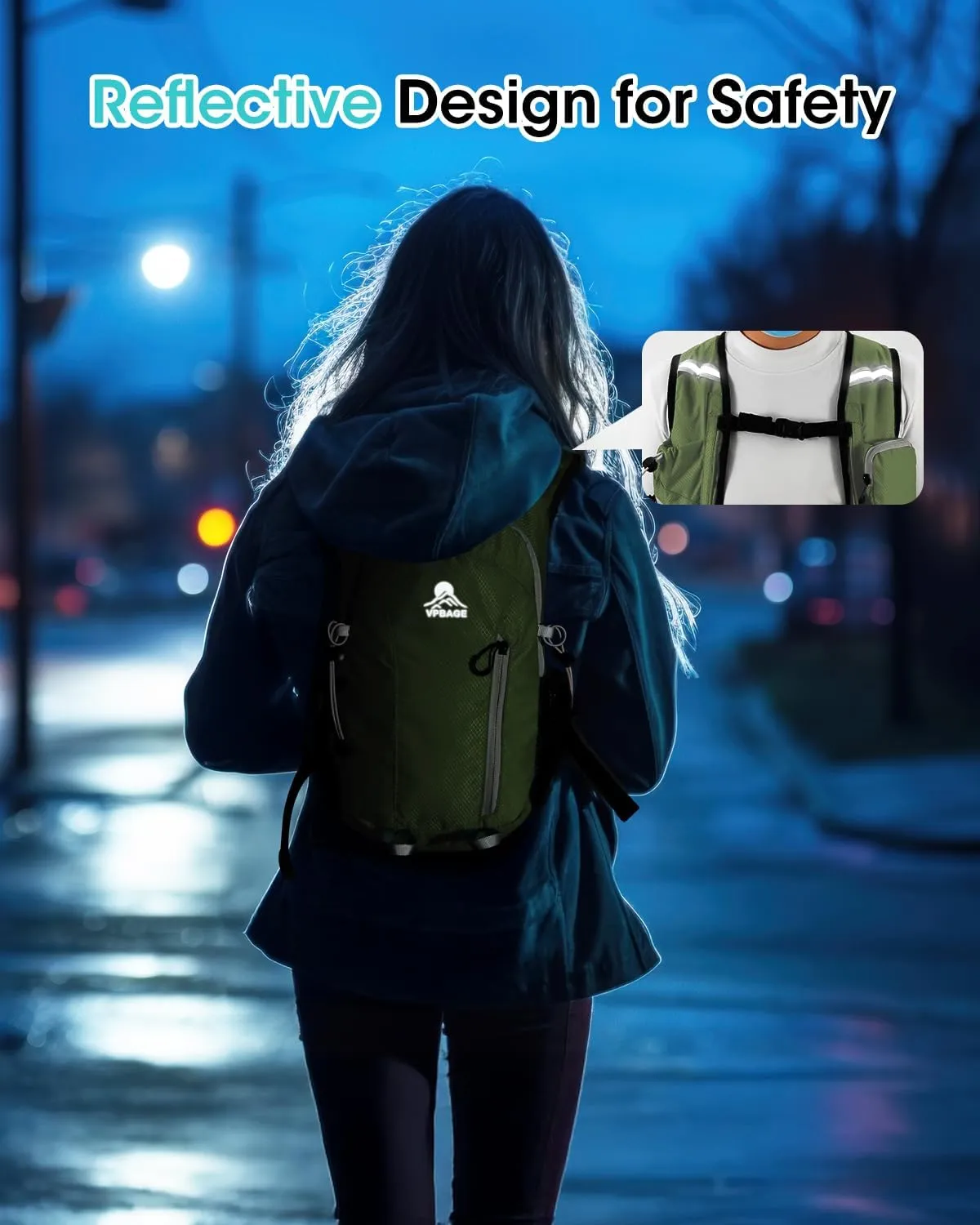 Small Hiking Backpack with Front Phone Holder, Packable Back pack with Chest and Waist Strap, Lightweight Daypack for Women Men