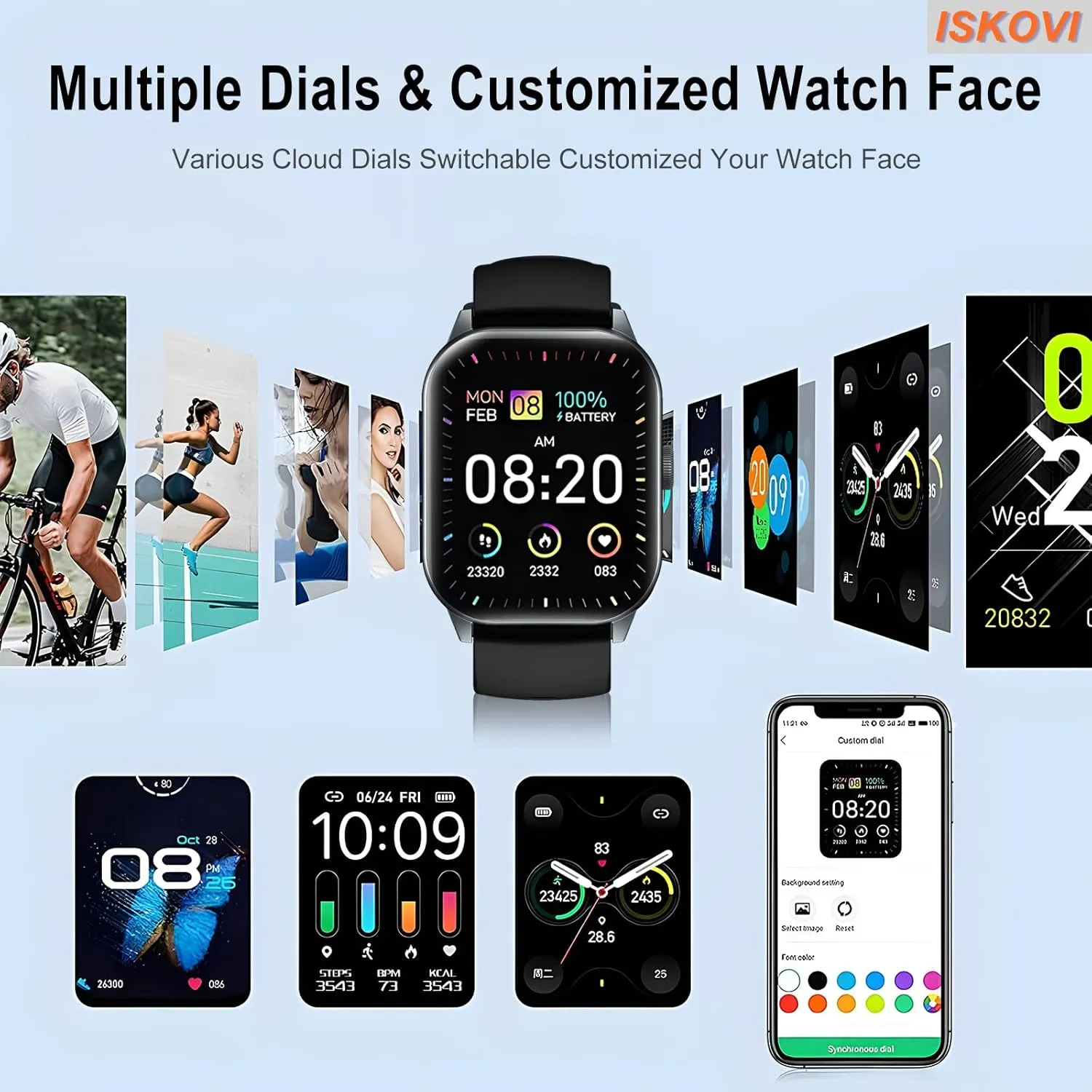 Smart Watch for Men Women Answer/Make Calls,Smartwatch with Heart Rate Sleep Counter Fitness Tracker, 100  Sport Modes IP68 Waterproof Step Counter Smartwatch for iOS Android.