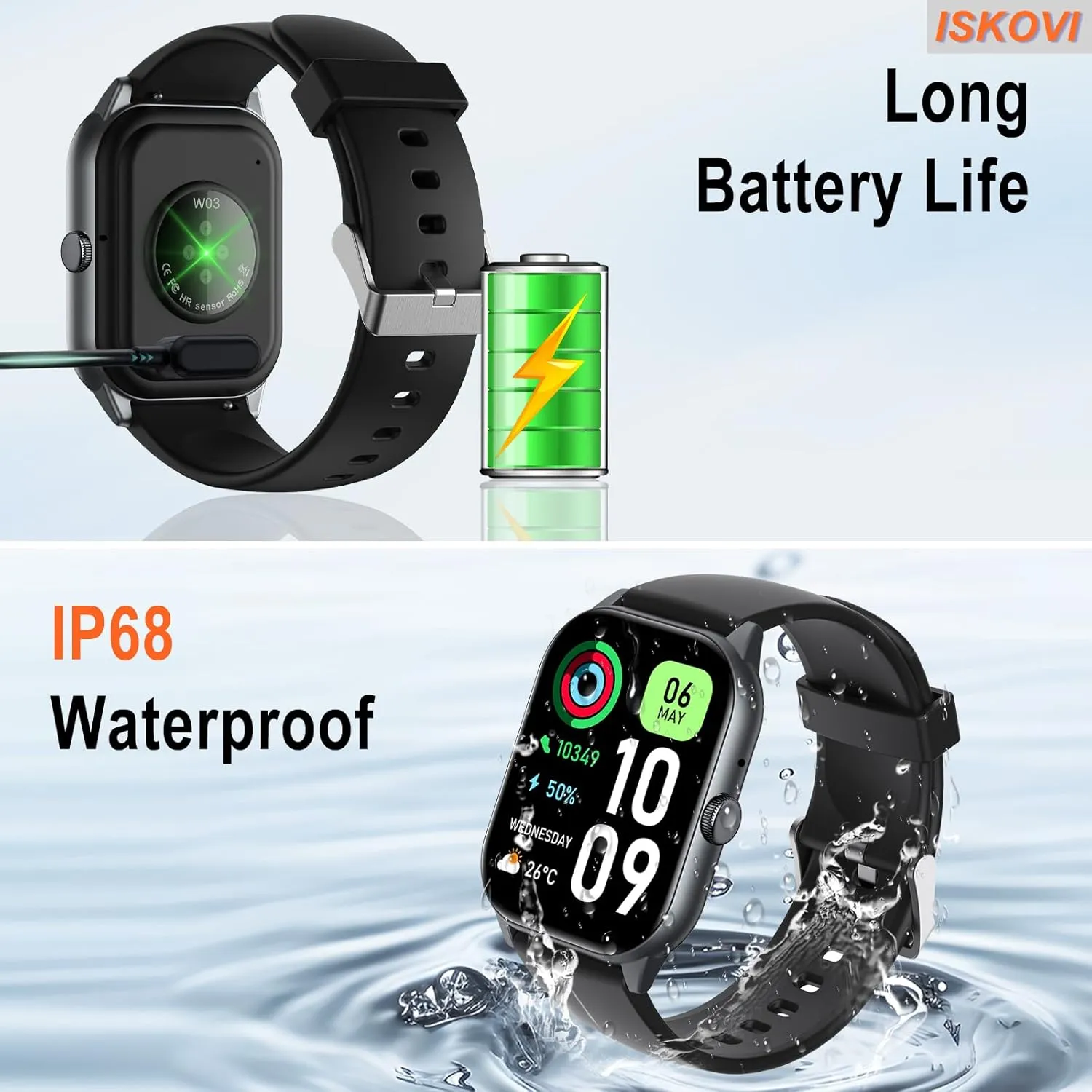 Smart Watch for Men Women Answer/Make Calls,Smartwatch with Heart Rate Sleep Counter Fitness Tracker, 100  Sport Modes IP68 Waterproof Step Counter Smartwatch for iOS Android.