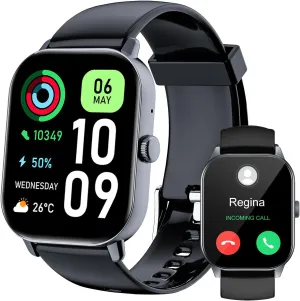 Smart Watch for Men Women Answer/Make Calls,Smartwatch with Heart Rate Sleep Counter Fitness Tracker, 100  Sport Modes IP68 Waterproof Step Counter Smartwatch for iOS Android.
