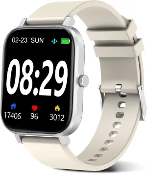 Smart Watch for Men Women SmartWatch 1.83" for iPhone Samsung Android Phone Compatible, Fitness Tracker Watch with Pedometer, Heart Rate/Sleep Monitor, Blood Oxygen, IP68 Waterproof