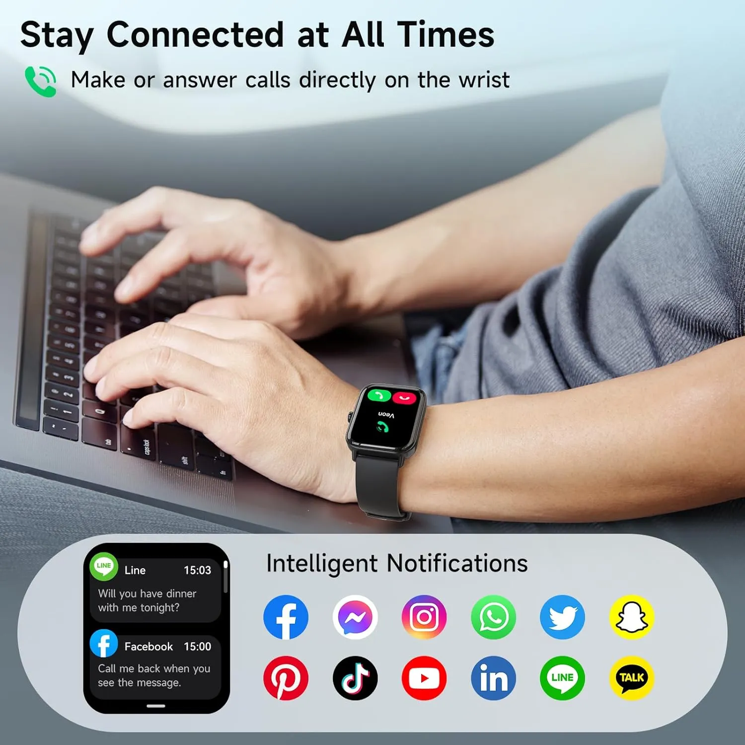 Smart Watches for Men, Alexa Built-in, 1.8" Smartwatch with Heart Rate/SpO2/Sleep/Stress, IP68 Waterproof Fitness Tracker with Bluetooth Call (Answer/Make), 101  Sports Modes, for Android & iPhone