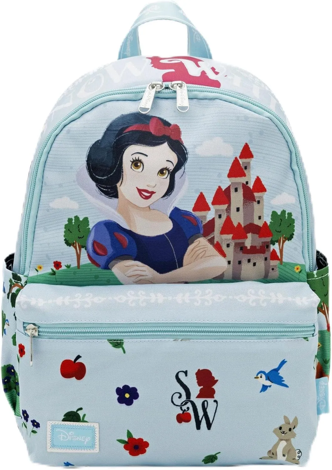 Snow White 13"" Nylon Deluxe Daypack, Blue, A25233