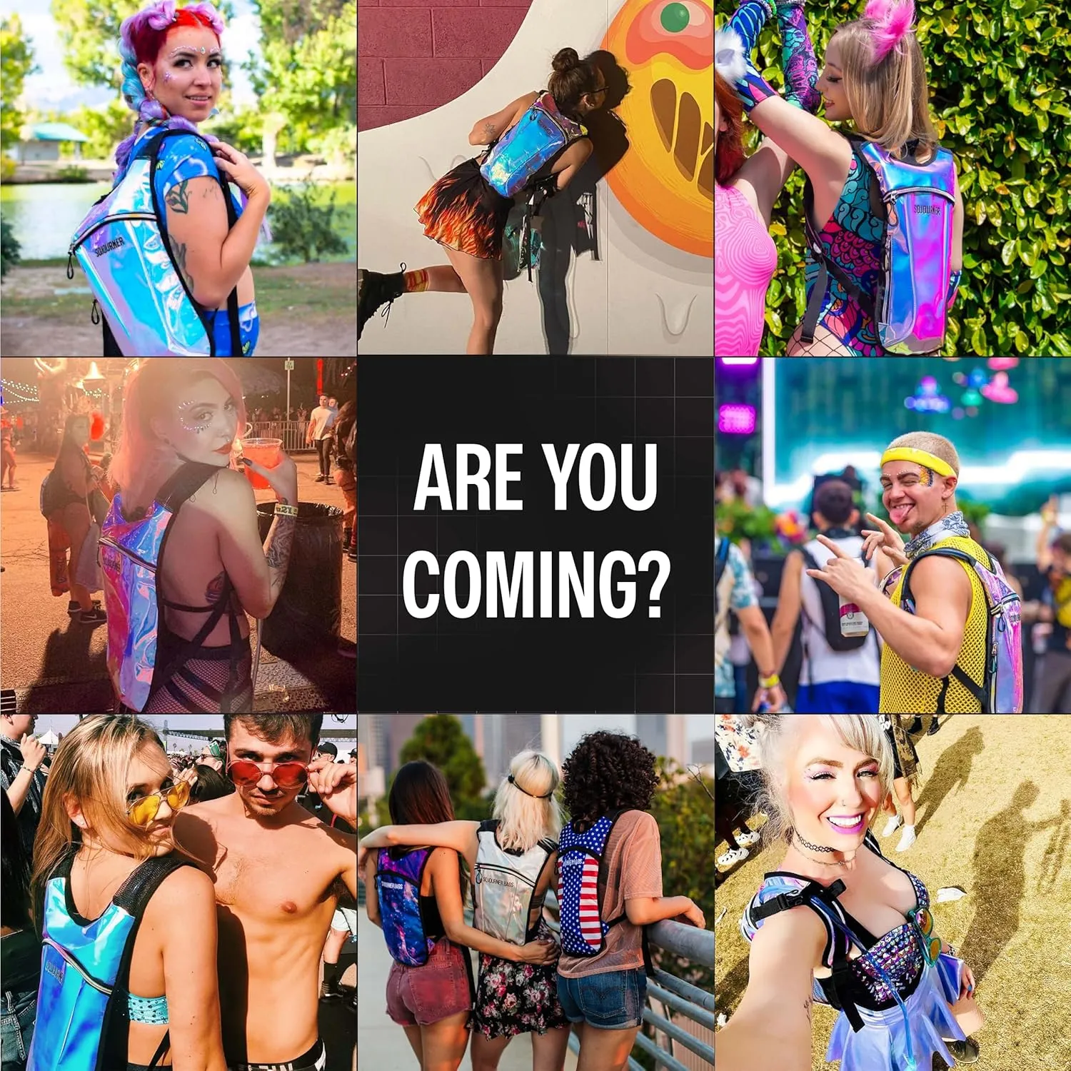 Sojourner Rave Hydration Pack - Hydration Backpack - Hydropack with 2L Bladder - Water Backpack for Festivals, Hiking, Running, Biking and More