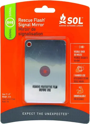 S.O.L. Survive Outdoors Longer Rescue Flash Mirror, 0140-1003