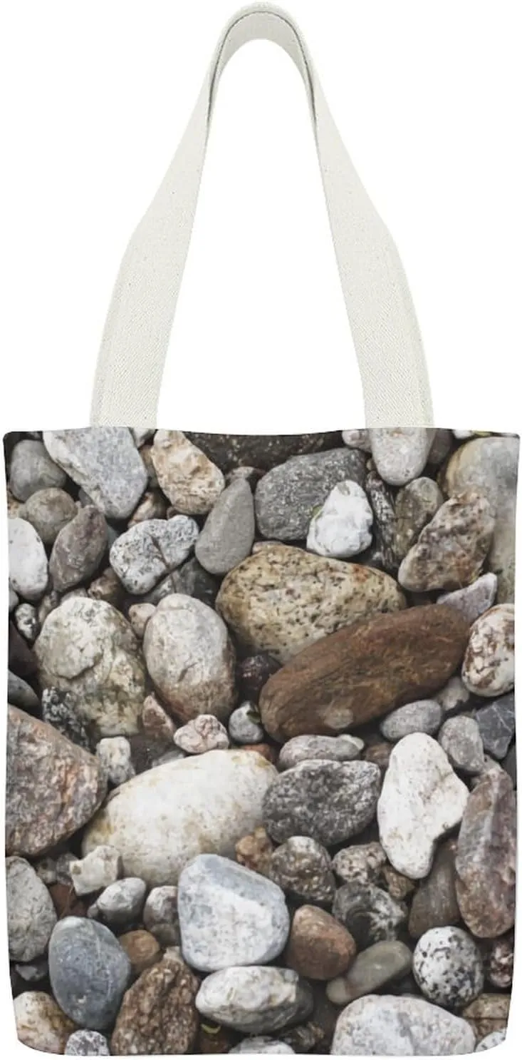 Southwest Canyons Diamon Handheld Canvas Tote Bag with Large Capacity Pockets Inside
