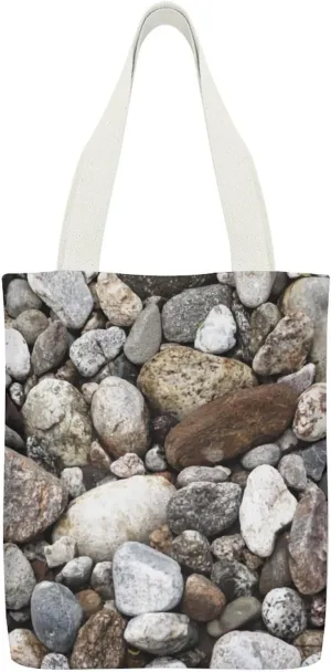 Southwest Canyons Diamon Handheld Canvas Tote Bag with Large Capacity Pockets Inside