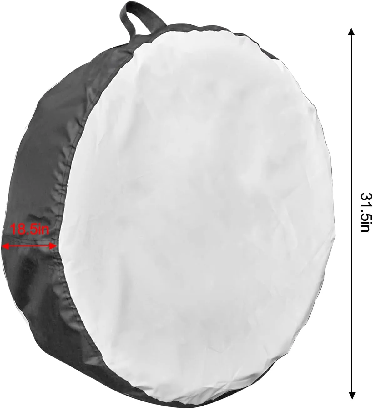 Spare Tire Cover with Handle,420D Oxford Cloth Portable Tire Totes,Tire Bag Against Dust and Scratches Tire Wheel Protector for RV Jeep(Fits Tire Diameters 22''-31'', M)