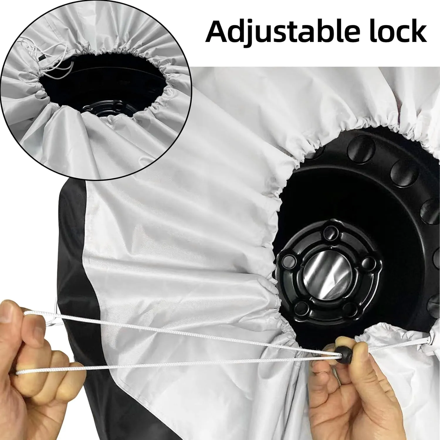 Spare Tire Cover with Handle,420D Oxford Cloth Portable Tire Totes,Tire Bag Against Dust and Scratches Tire Wheel Protector for RV Jeep(Fits Tire Diameters 22''-31'', M)