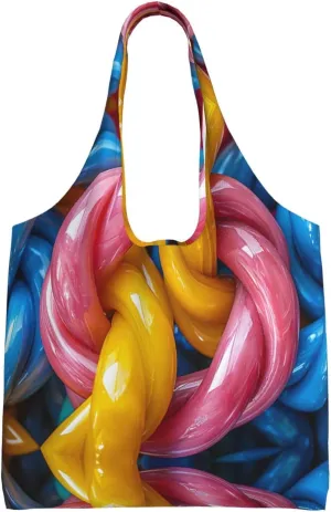 Spiral Candy Canvas Handbag - Durable and Fashionable, High Density 12 Ampere Canvas, Large Capacity, Suitable for Daily Use and Travel