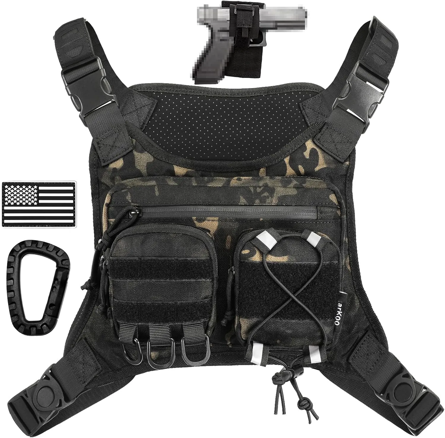 Sports Chest Holster Bag EDC Pouch Bag IFAK Chest Pack for Running