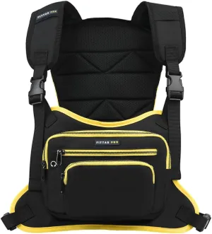 Sports Chest Pack for Men Women - 2.0L Bladder Compatible (Water Bladder Not Included) - Lightweigh Backpack with Comfortable Fit & Adjustable straps for hiking marathon running cycling