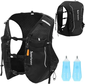 sportsnew Running Vest for Women Men, Lightweight 10L Hydration Backpack with Waterproof Phone Pocket, Breathable Pack for Hiking Trail Running Cycling Marathon