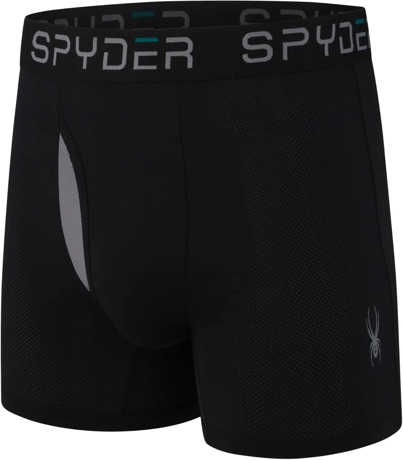 Spyder Mens Boxer Briefs Performance Nylon Mesh Sports Underwear With Fly Front
