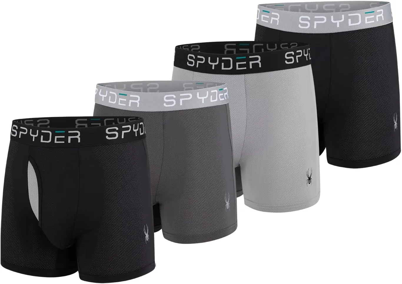 Spyder Performance Mesh Mens Boxer Briefs Sports Underwear/Fly Front