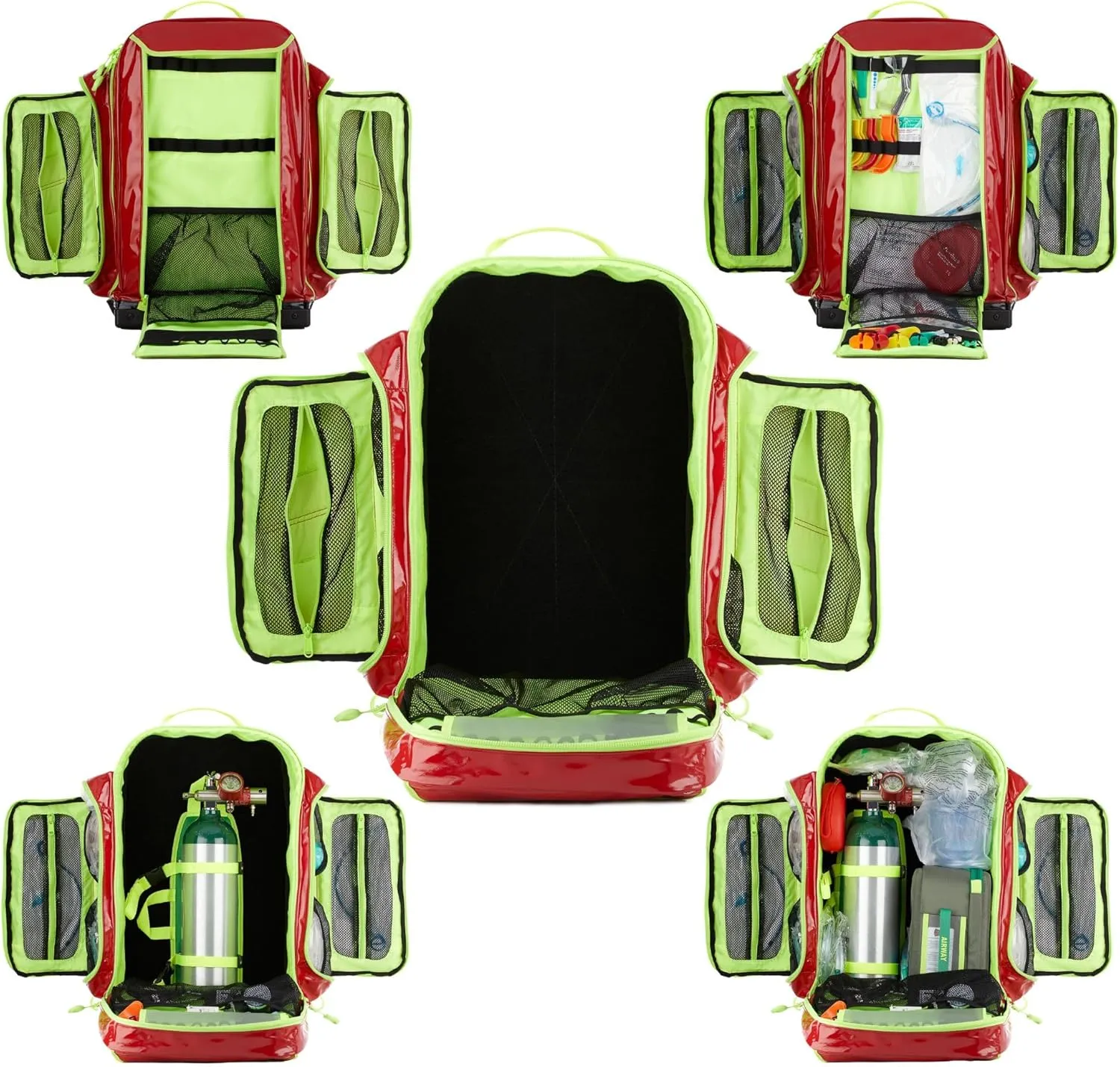 Statpacks New G3  Breather All-Inclusive EMS Airway Backpack, Lightweight ALS BLS Trauma Bag for EMS, Police, Firefighters (Green)