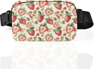 Strawberry Fanny Pack for Women Casual Belt Bag Waterproof Purse Lightweight Waist Bags with Adjustable Straps Wallet Travel Presents Workout
