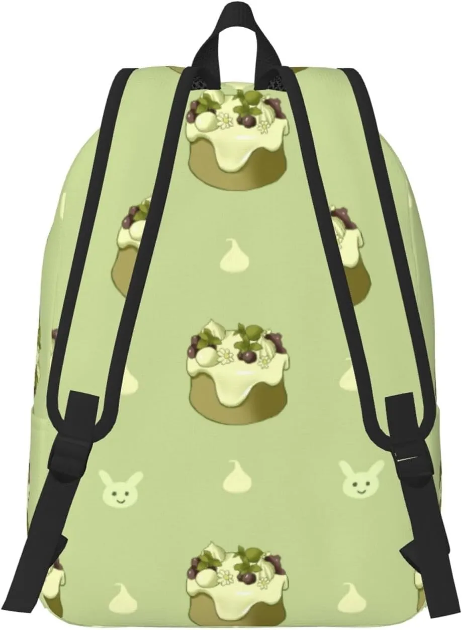 Stylish Canvas Casual Lightweight Backpack For Men, Women,Butterscotch Cupcake Laptop Travel Rucksack, Medium