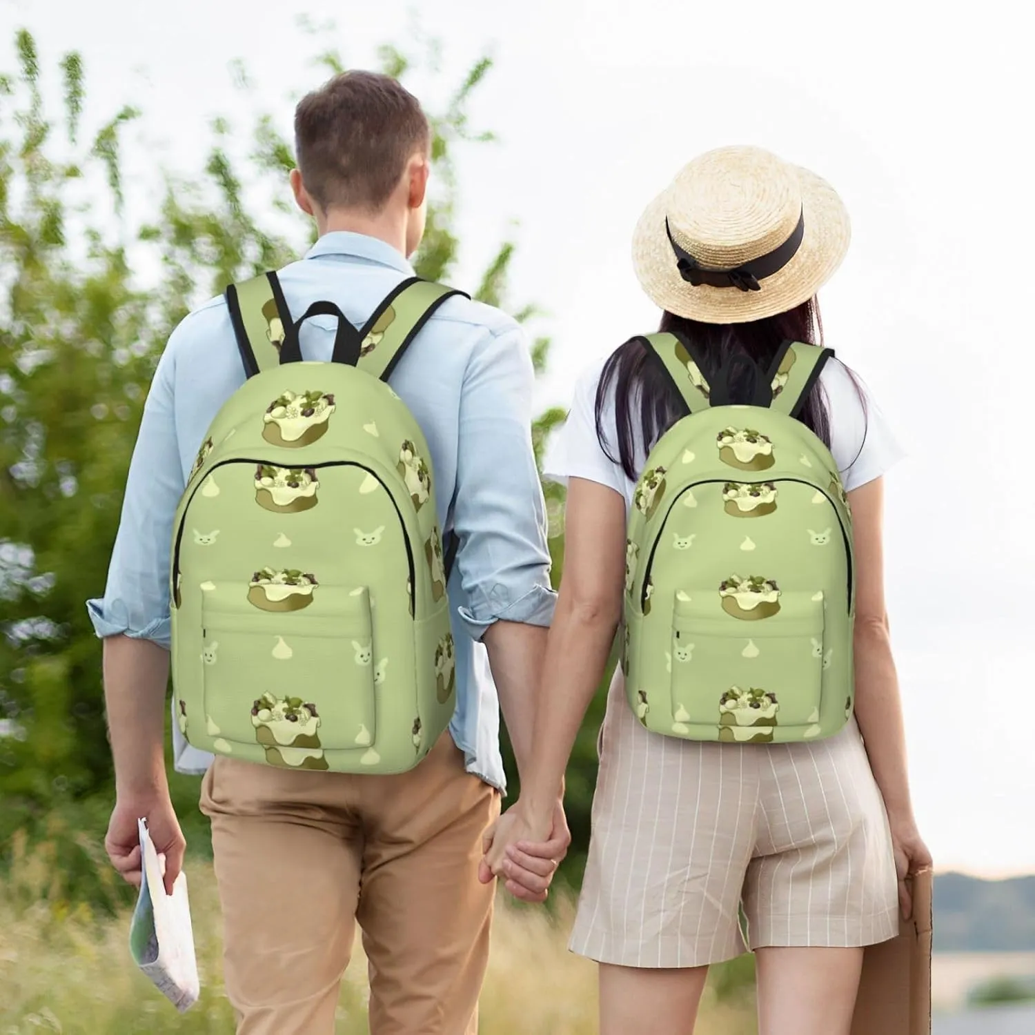 Stylish Canvas Casual Lightweight Backpack For Men, Women,Butterscotch Cupcake Laptop Travel Rucksack, Medium